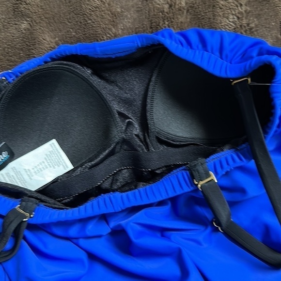 NWOT MAXINE OF HOLLYWOOD Royal and Black One Piece Sz 8 - Picture 3 of 11